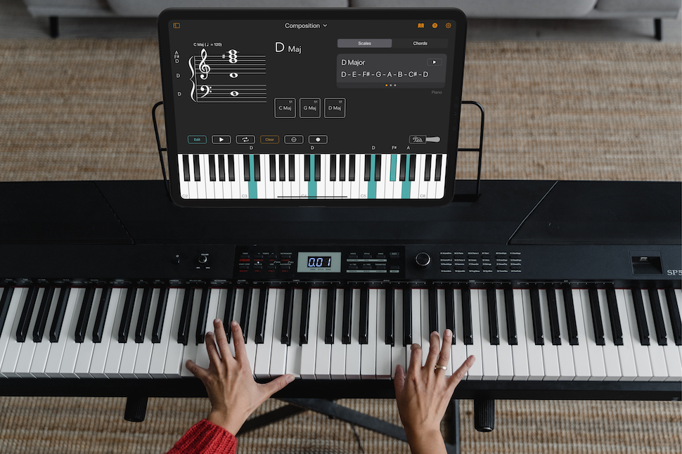 Practise Chords on a Piano with the Chordio App