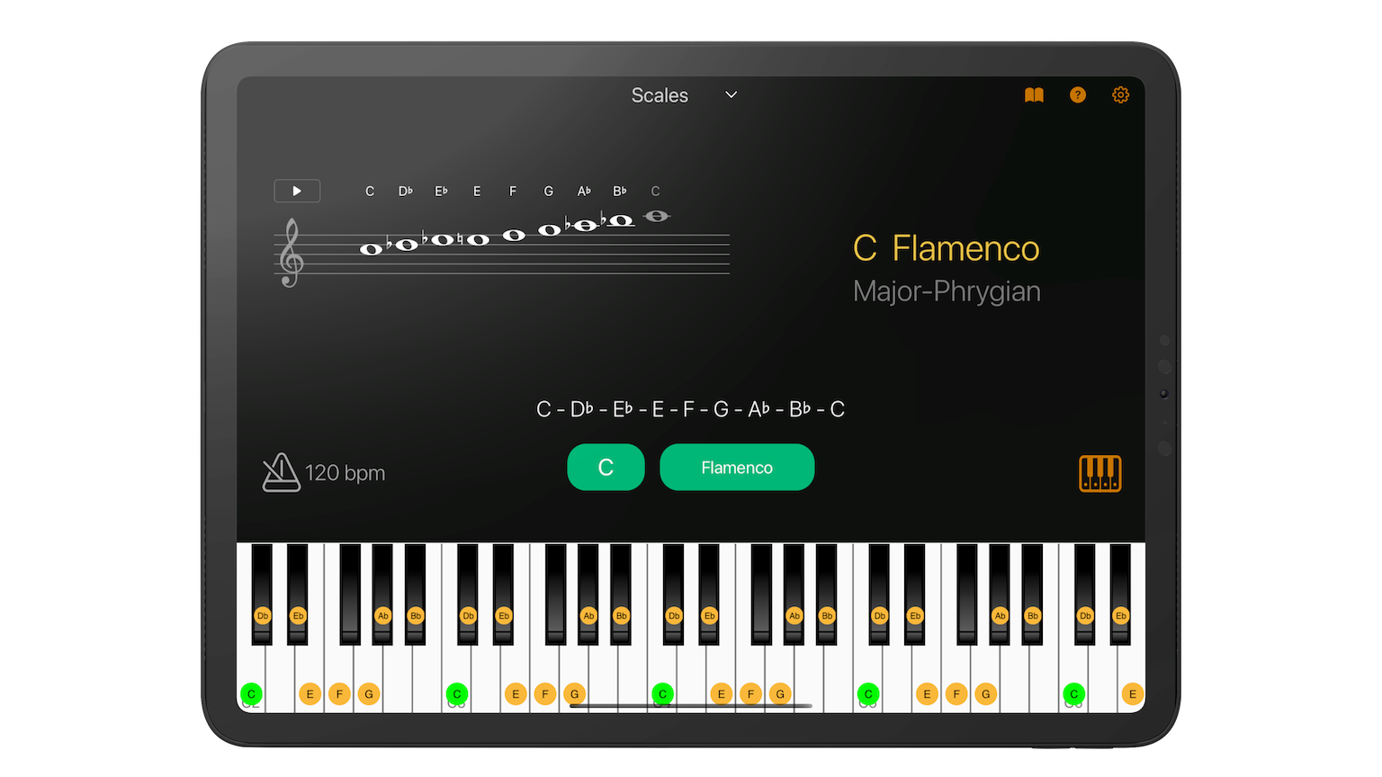 Learn Scales using the Chordio app